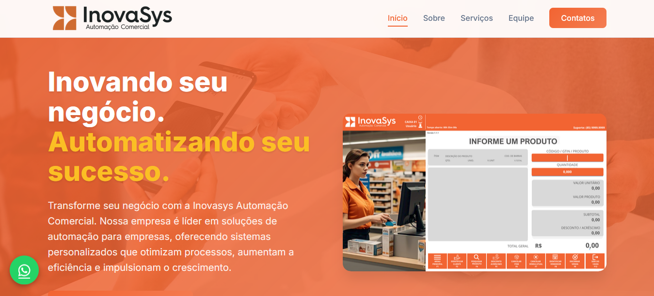 Site Corporativo InovaSyS Sistemas